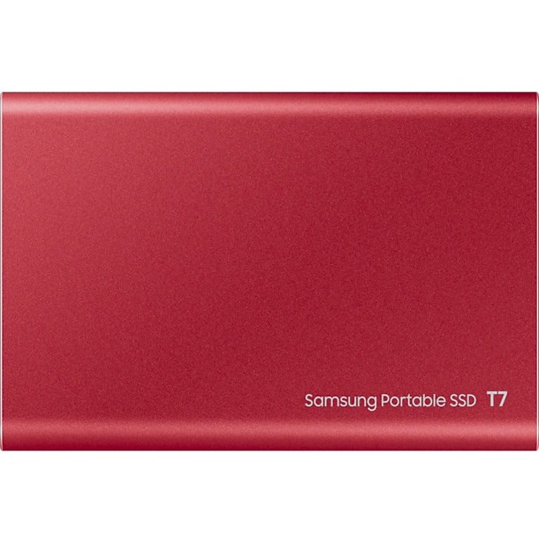 Samsung MU-PC2T0R/AM Portable SSD T7 USB 3.2 2TB (Metallic Red), High-Speed External Storage