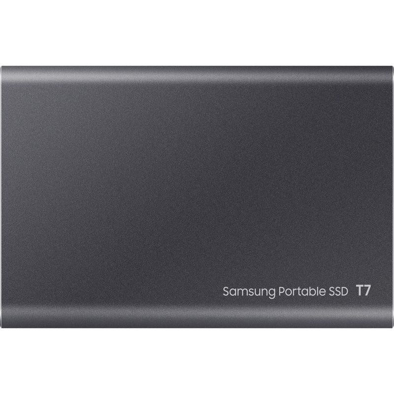 Samsung T7 SSD branding detail showing model name