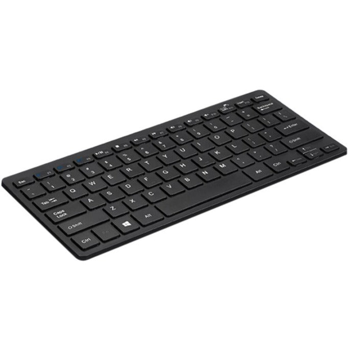 Angled view of Adesso wireless keyboard showing full key layout