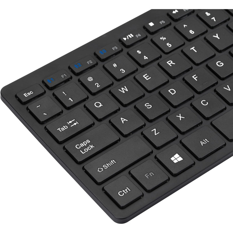 Close-up of Bluetooth control keys on keyboard