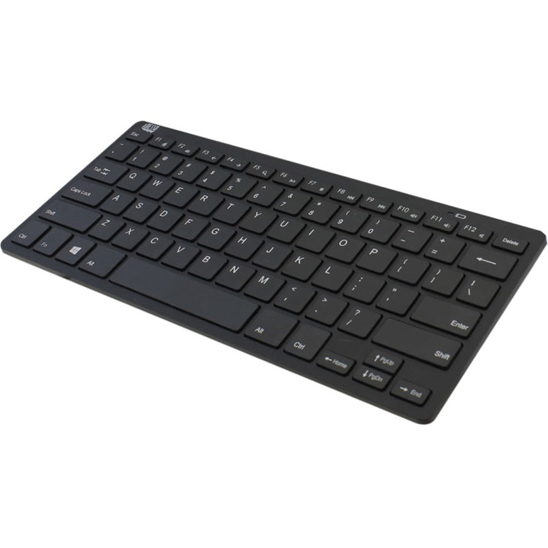 Angled view of Adesso wireless keyboard in office setting