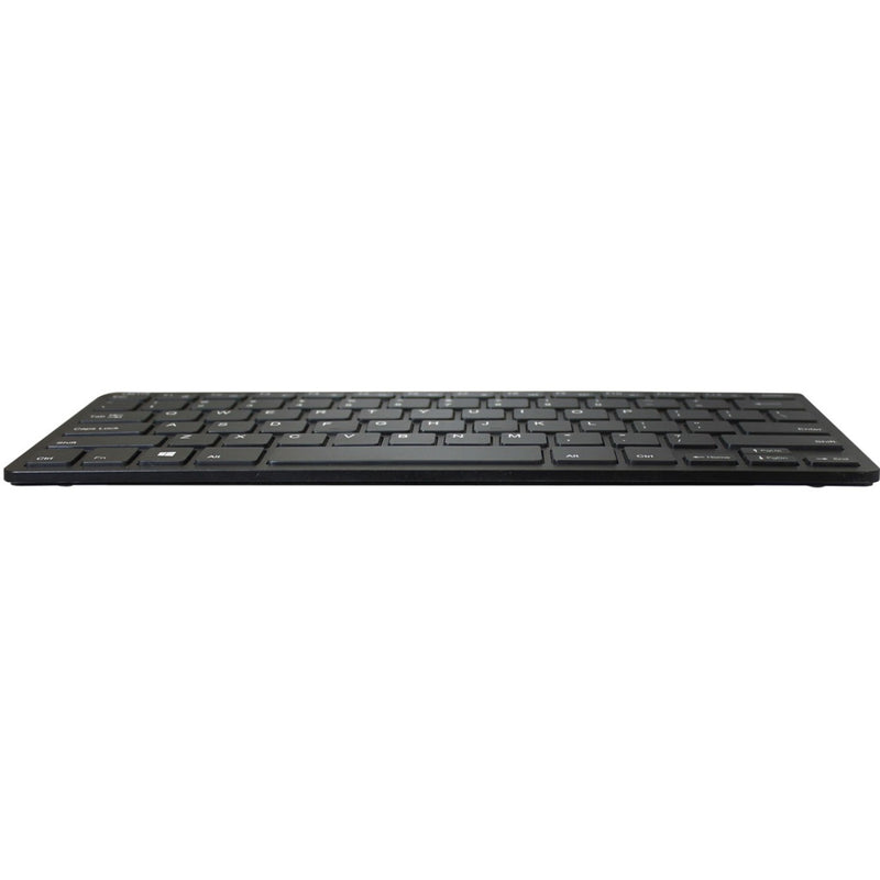 Side view of Adesso WKB-1100BB keyboard highlighting its slim profile