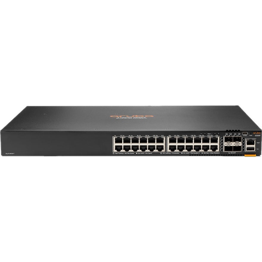 Aruba JL725A 6200F 24G Classe4 PoE 4SFP+ 370W Commutateur 24 Ethernet Gigabit PoE 4 x 10 Gigabit Ethernet Montée en Liaison