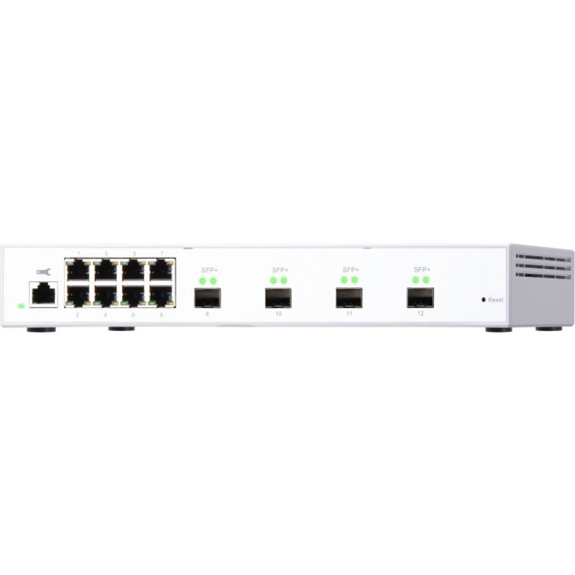 QNAP QSW-M408S-US QSW-M408S Ethernet Switch 10GBase-X 10/100/1000Base-T 4 SFP+ Slots 8 Gigabit Ethernet Ports
