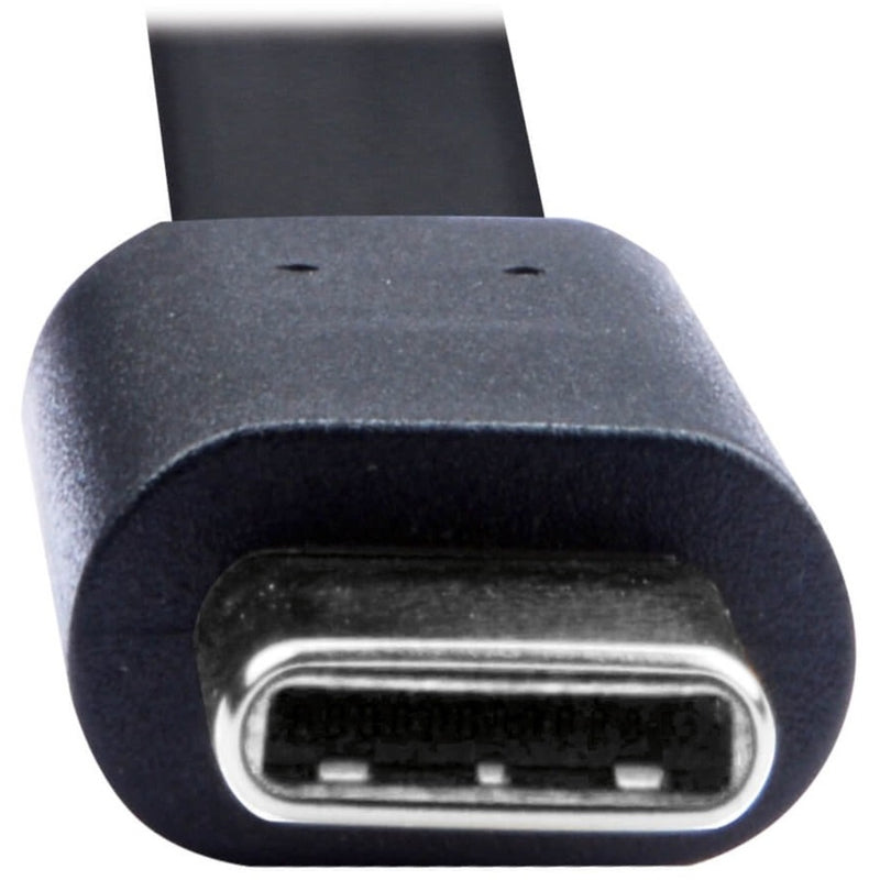 Close-up view of reversible USB-C connector end showing internal contacts