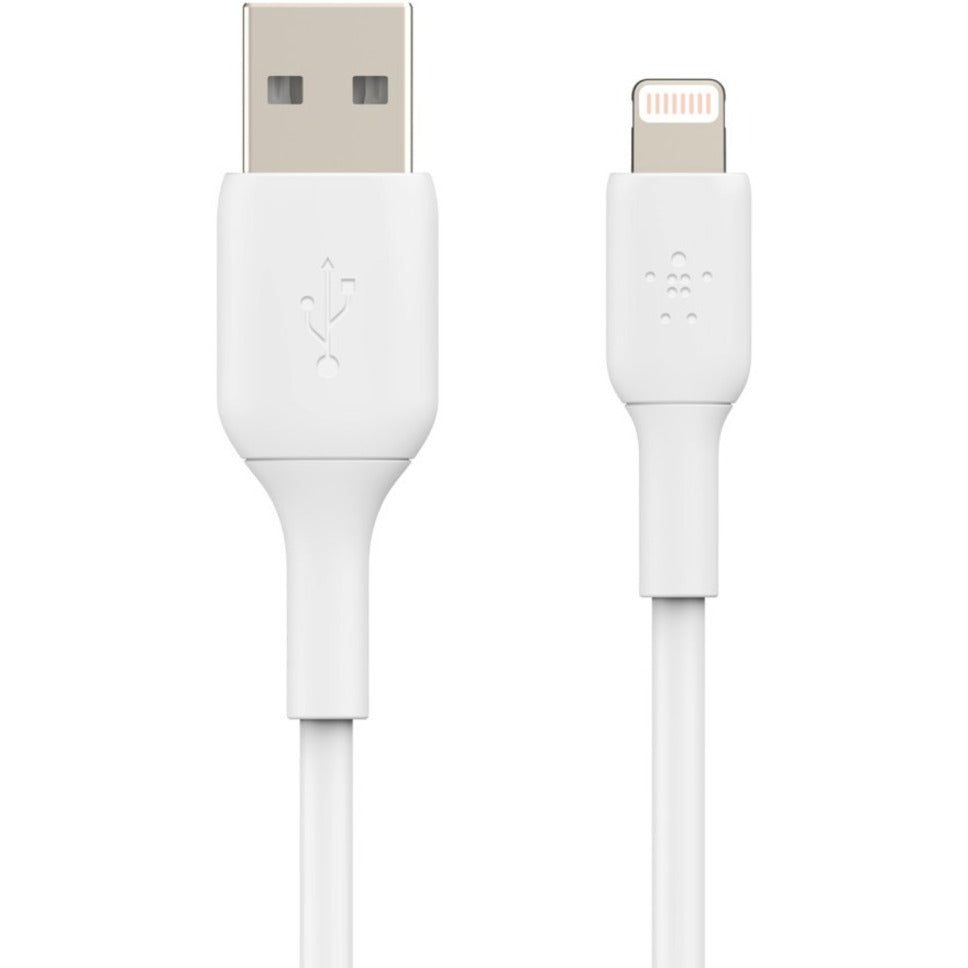 Belkin CAA001BT2MWH BoostCharge Lightning/USB Data Transfer Cable, 6.6ft, White