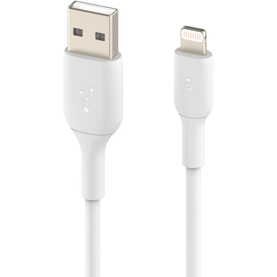 Belkin CAA001BT2MWH BoostCharge Lightning/USB Data Transfer Cable, 6.6ft, White