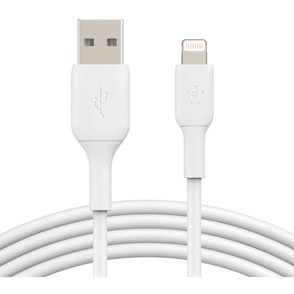 Belkin CAA001BT2MWH BoostCharge Lightning/USB Data Transfer Cable, 6.6ft, White