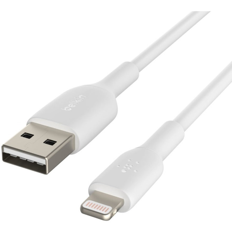 Belkin CAA001BT2MWH BoostCharge Lightning/USB Data Transfer Cable, 6.6ft, White