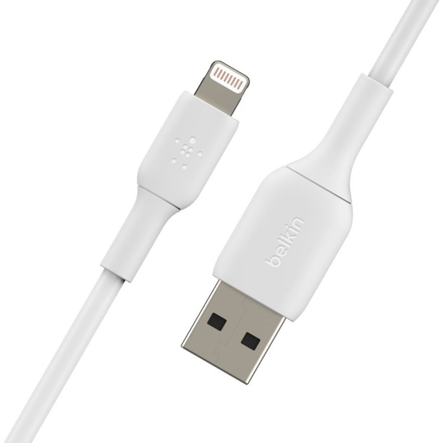 Belkin CAA001BT2MWH BoostCharge Lightning/USB Data Transfer Cable, 6.6ft, White