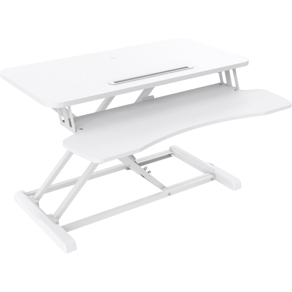 V7 DT2SSW Sit-Stand Essential Desktop Workstation - White, Height Adjustable, Eco-friendly