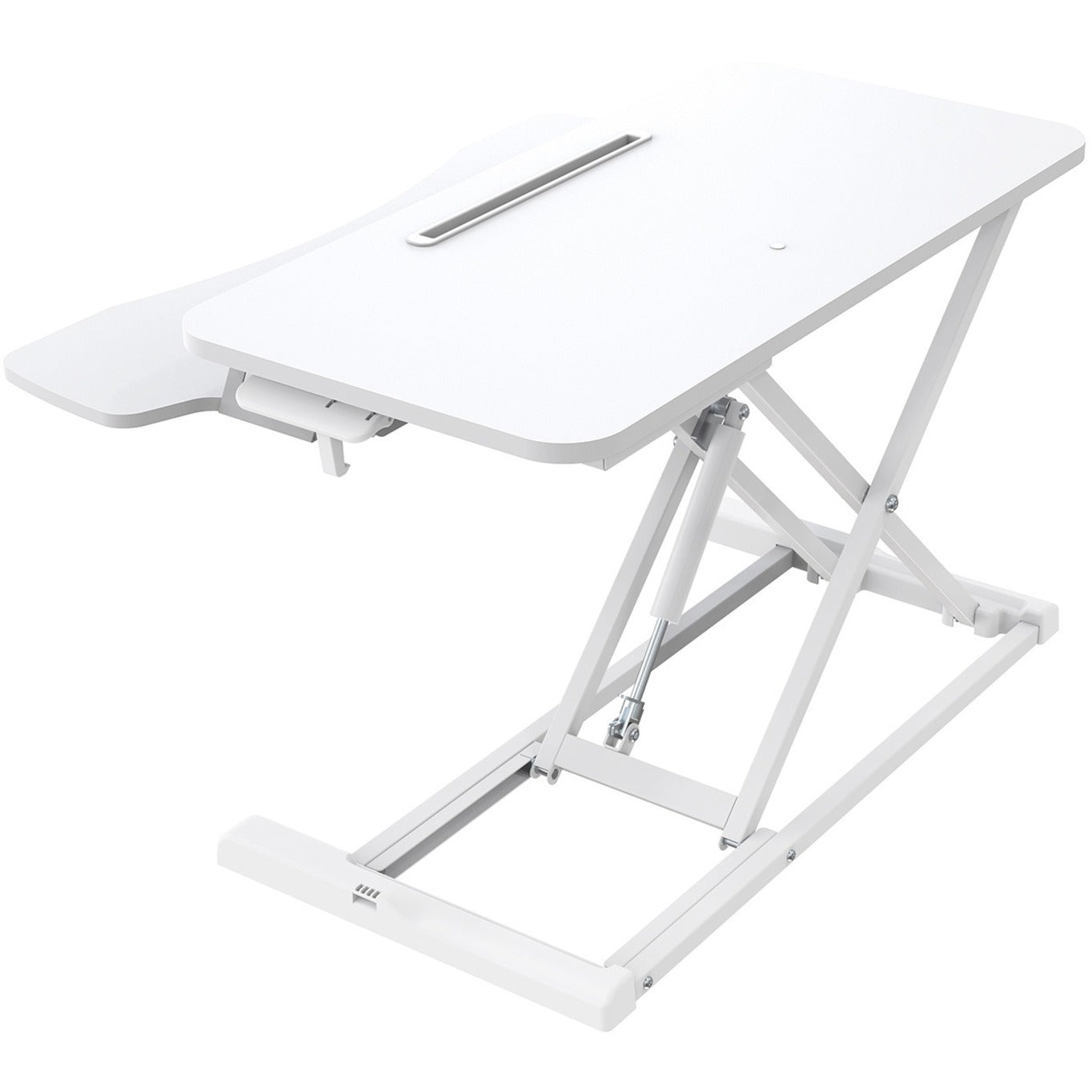 V7 DT2SSW Sit-Stand Essential Desktop Workstation - White, Height Adjustable, Eco-friendly