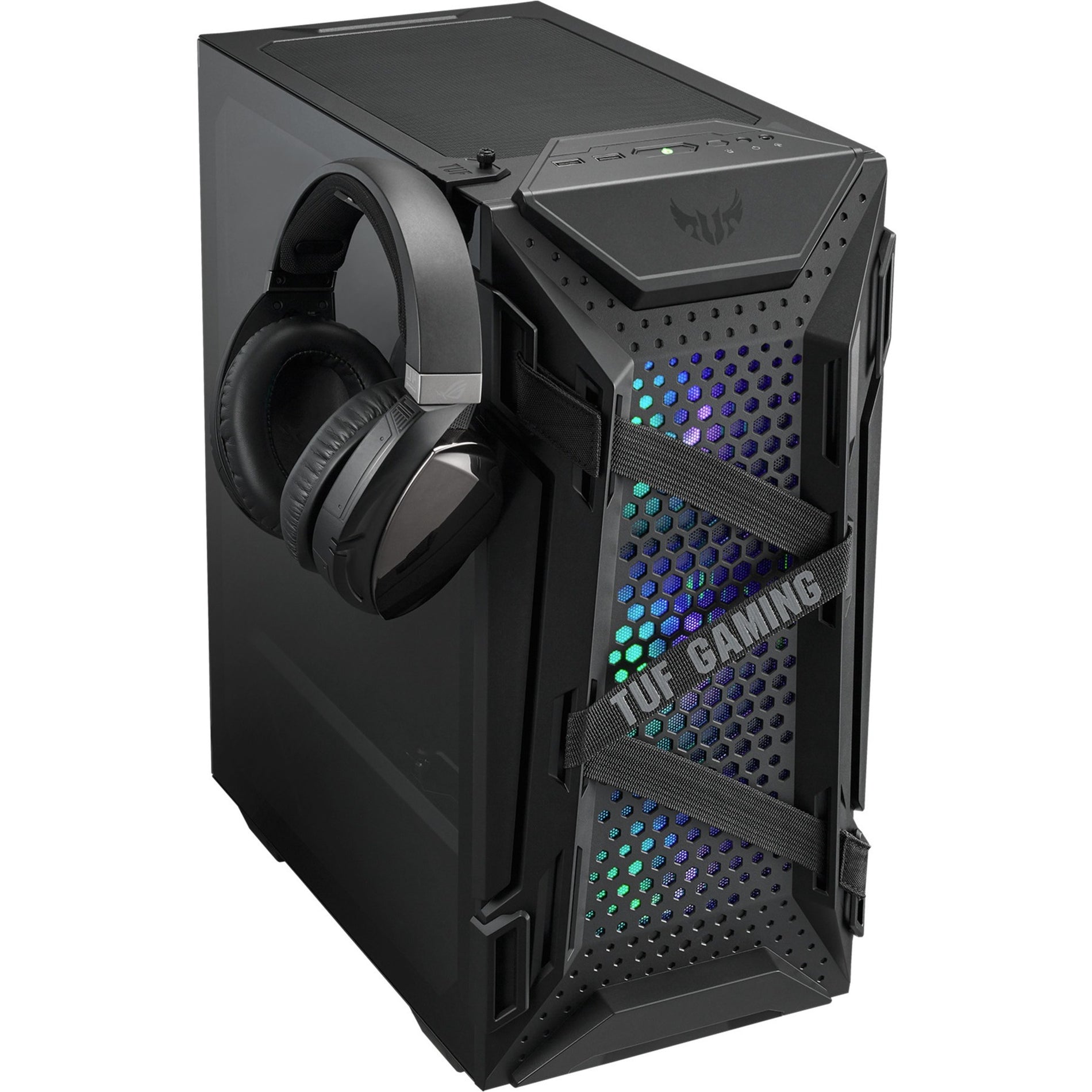 TUF GT301 GT301TUFGAMCASE Casing Komputer Gaming Kaca Tempered Hitam Kipas 472" Didukung ATX