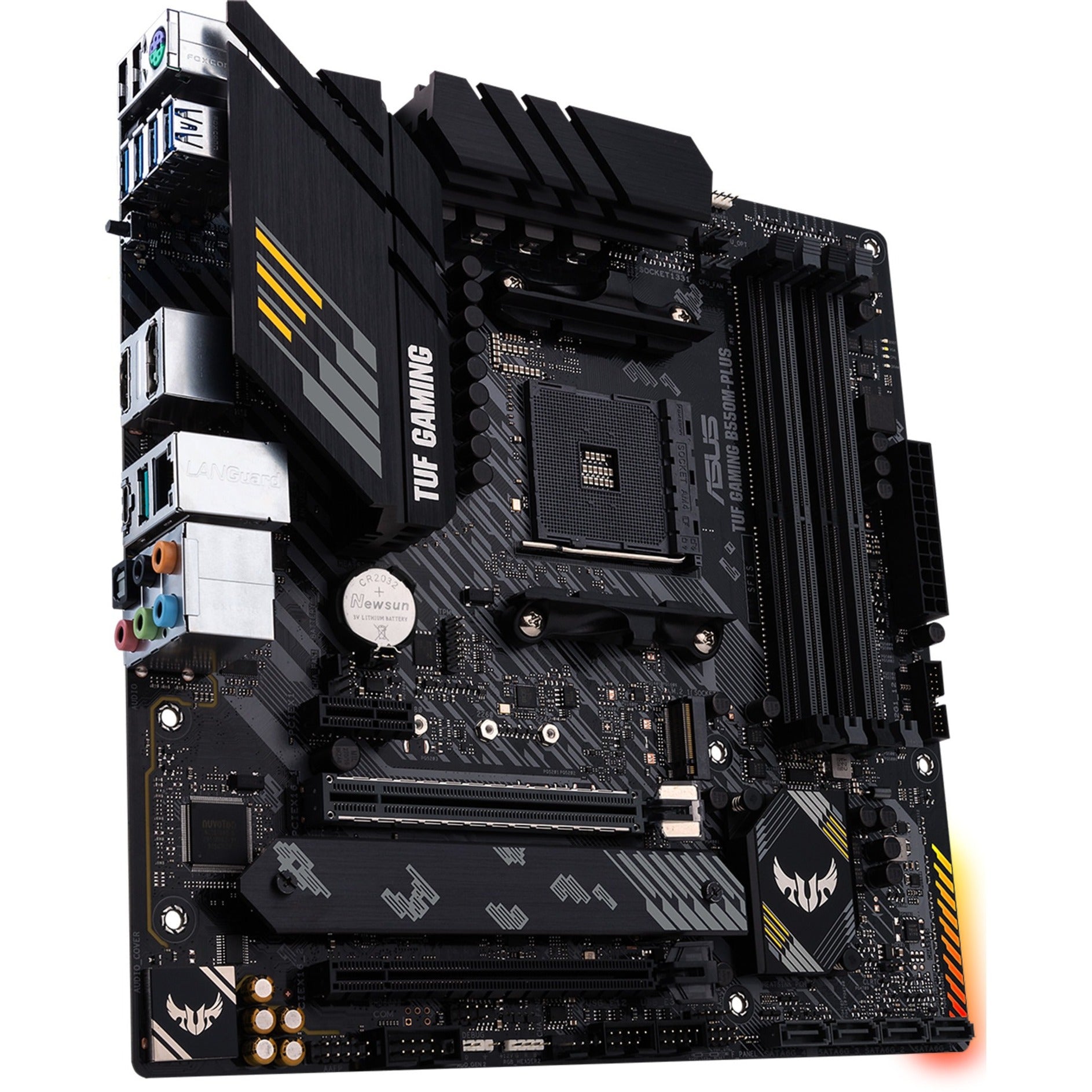 ASUS TUF GAMING B550M-PLUS Desktop Motherboard - AMD B550 Chipset - Socket AM4 - Micro ATX, High Performance Gaming Motherboard with 7.1 Audio Channels, DDR4 Memory Support, and Gigabit Ethernet