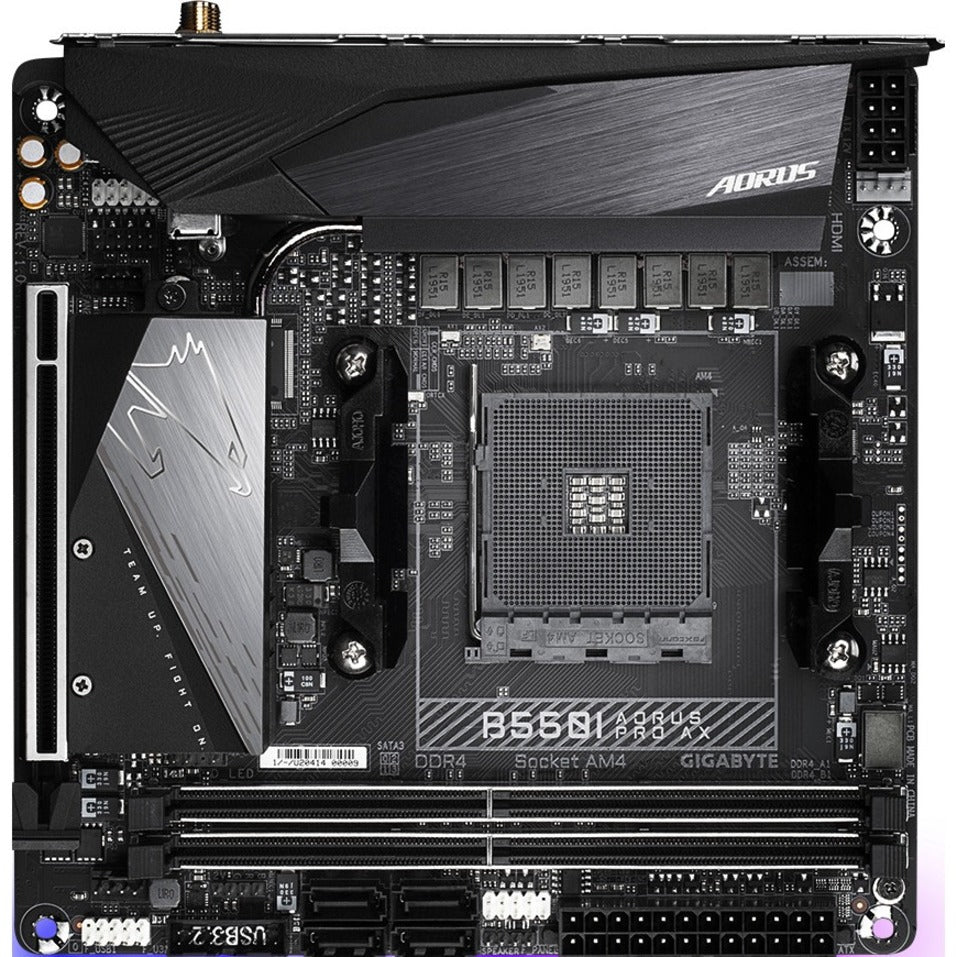 Aorus Ultra Durable B550I AORUS PRO AX Desktop Motherboard - Mini ITX, AMD B550 Chipset, Socket AM4