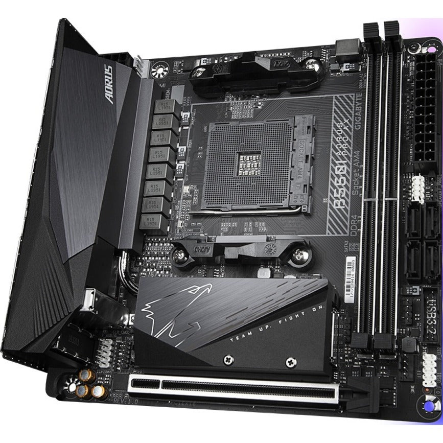 Aorus Ultra Durable B550I AORUS PRO AX Desktop Motherboard - Mini ITX, AMD B550 Chipset, Socket AM4