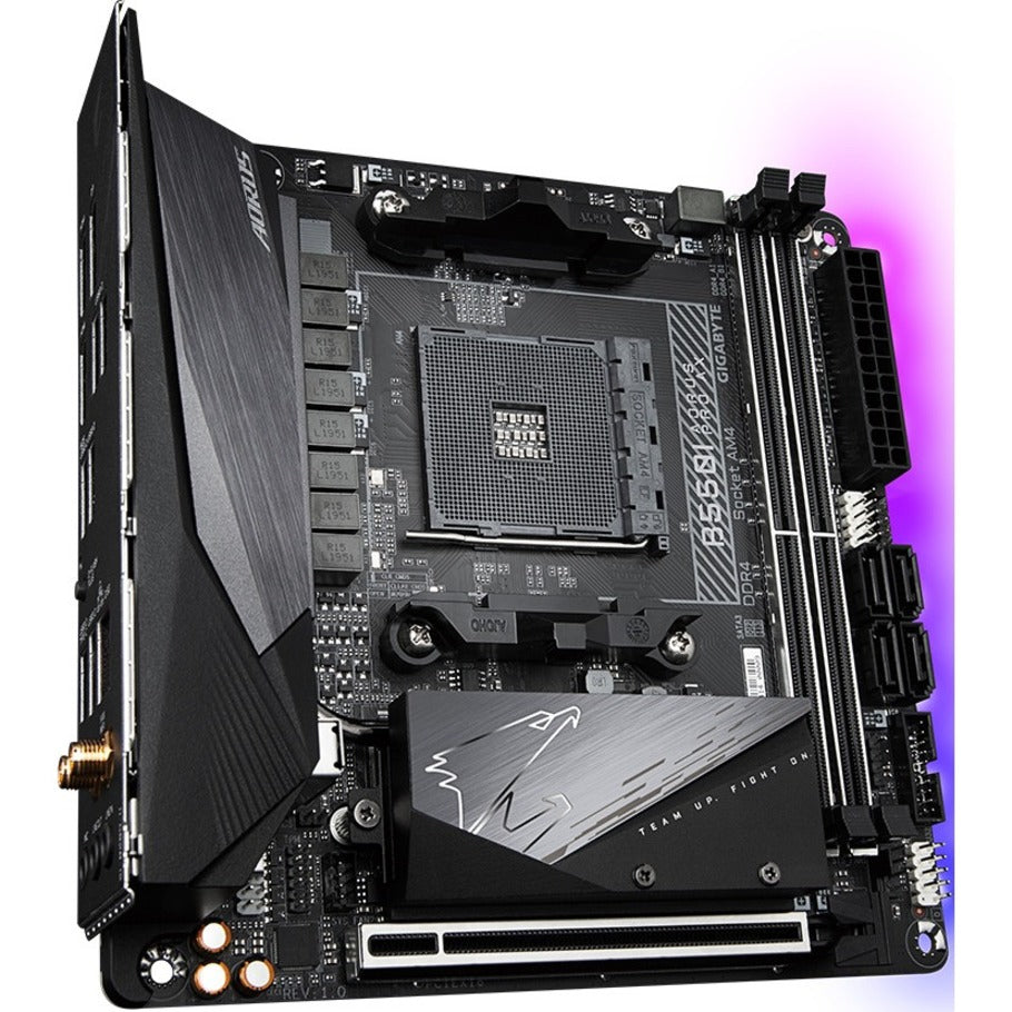 Aorus Ultra Durable B550I AORUS PRO AX Desktop Motherboard - Mini ITX, AMD B550 Chipset, Socket AM4