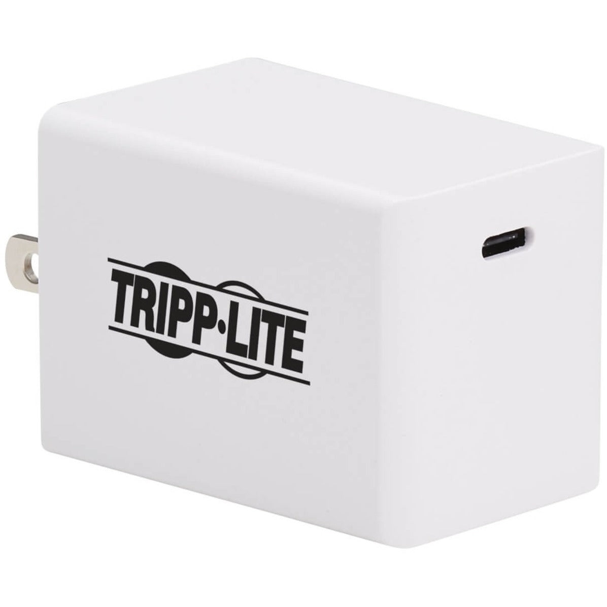 Front view of Tripp Lite 60W USB-C GaN charger showing USB-C port and branding-alternate-image1