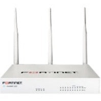 FortiWifi FWF-60F security appliance in white featuring three external antennas and multiple network ports-alternate-image1