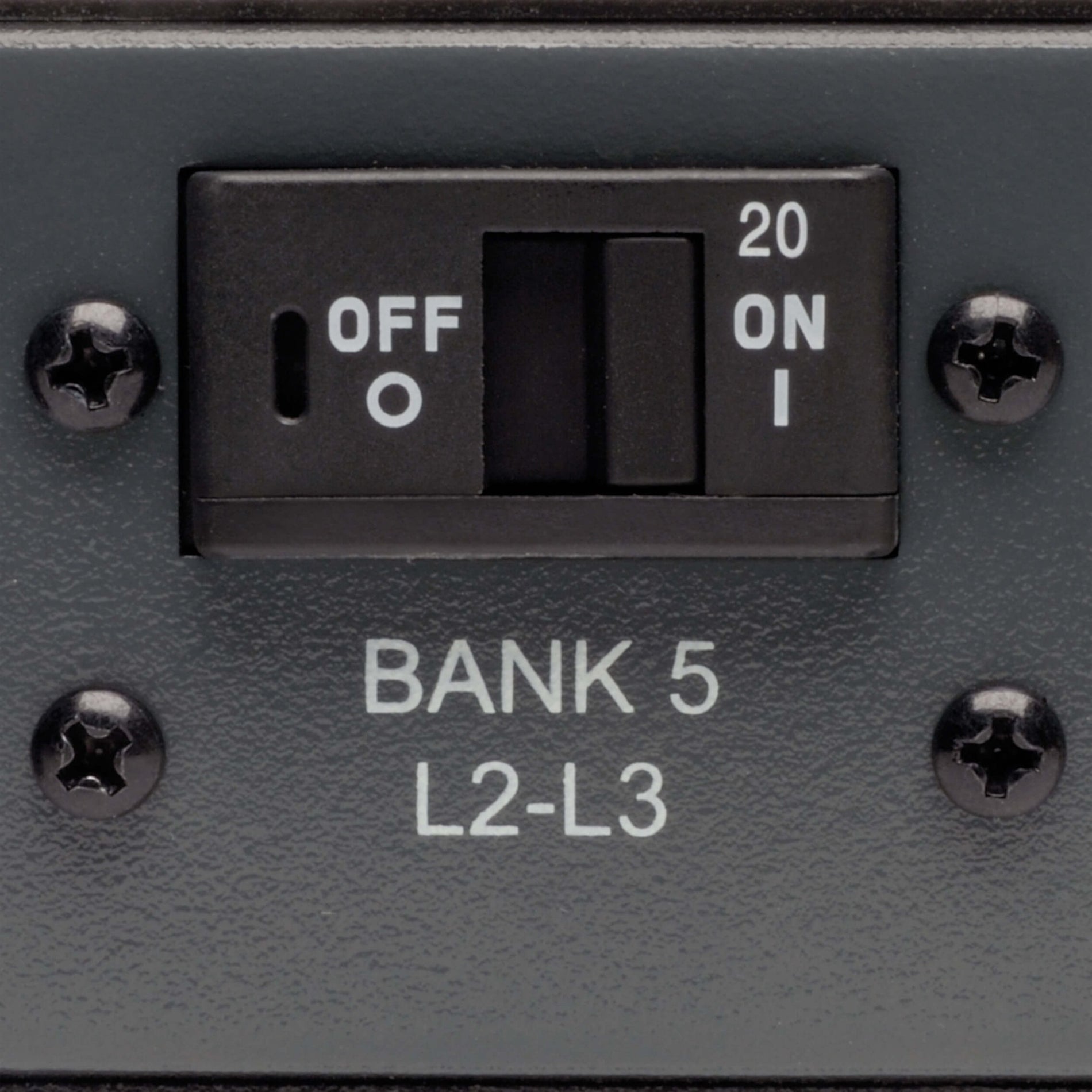 Close-up of PDU power bank control switch and labeling-alternate-image5