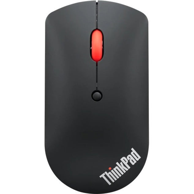 Direct top view of ThinkPad Bluetooth Silent Mouse showing button layout and branding