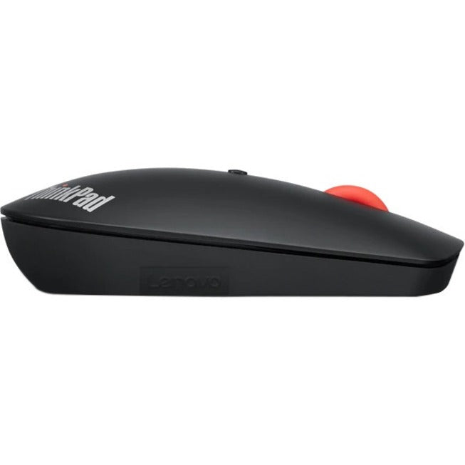 Side view of ThinkPad Bluetooth Silent Mouse showing slim profile and ergonomic design