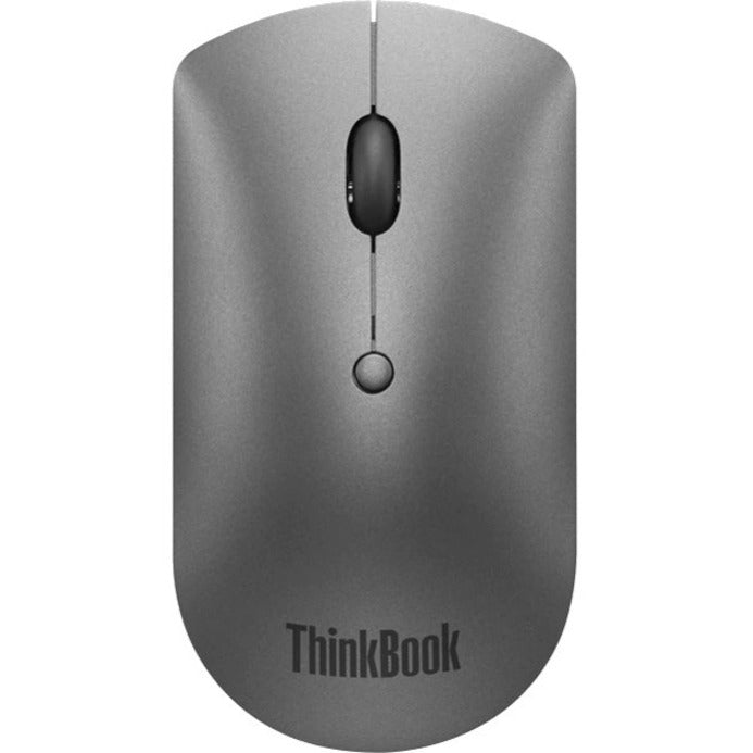 Top view of Lenovo ThinkBook Bluetooth Silent Mouse showing button layout and branding