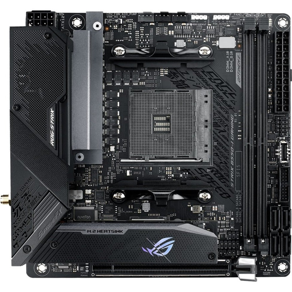 Asus Desktop Motherboard ROG STRIX B550-I GAMING, AMD B550 Chipset, Socket AM4, Mini ITX