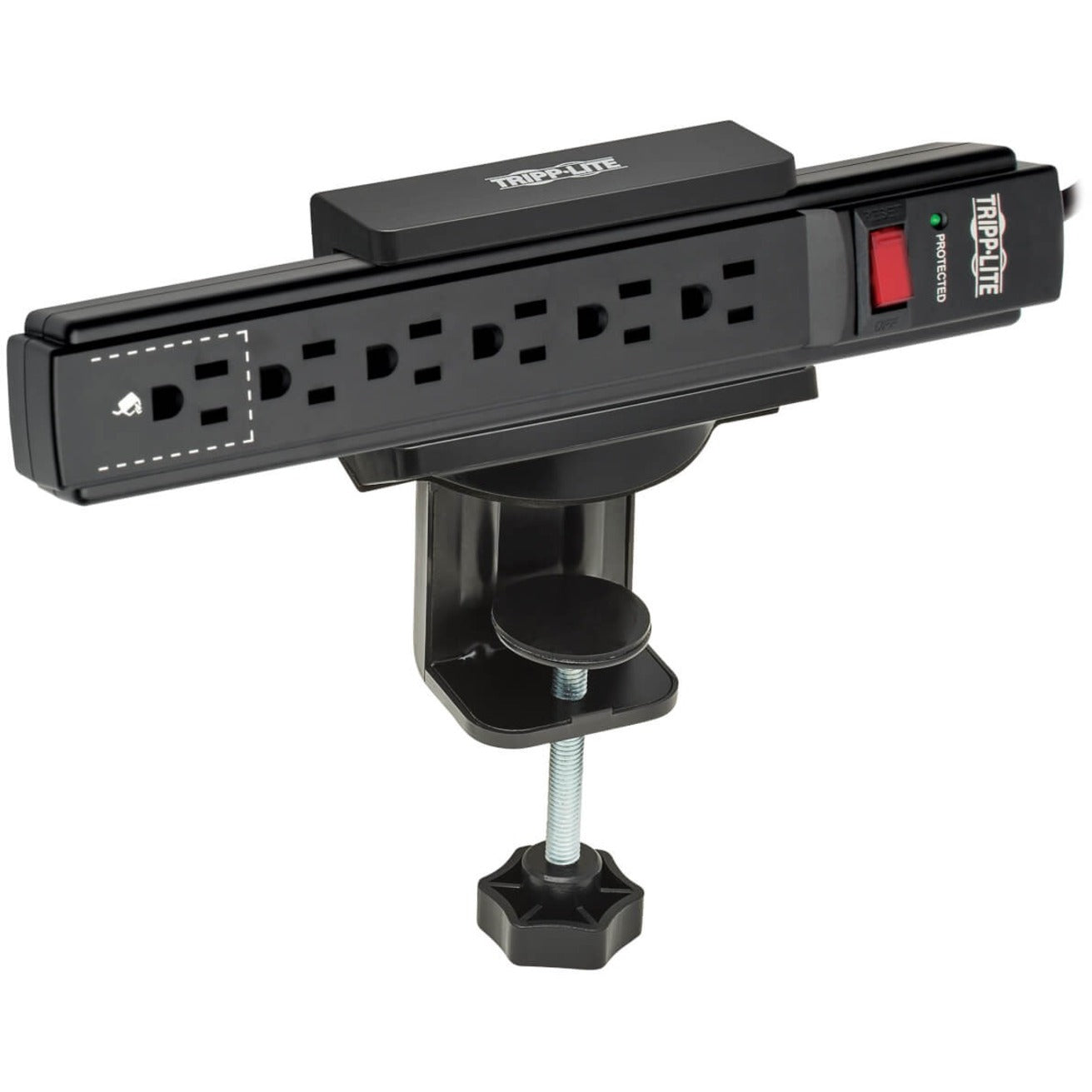 Tripp Lite CLAMPUSBLK Clamp-On Power Strip Holder, Black, Heavy Duty, Cable Clip, Durable