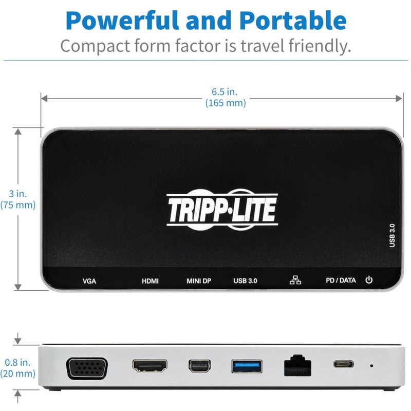 Dimensional diagram showing the exact measurements of the docking station