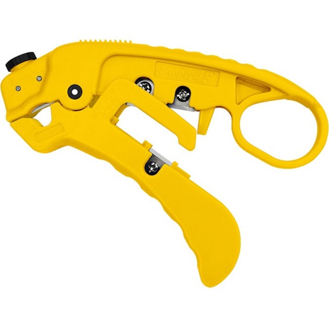 Yellow SIMPLY45 S45-S01YL professional cable stripper tool with adjustable blade mechanism and ergonomic grip-alternate-image1