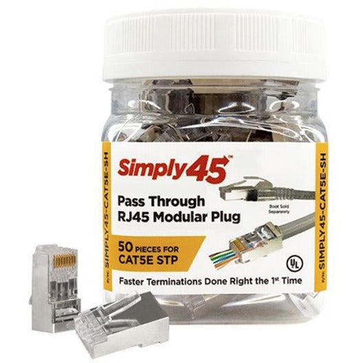 SIMPLY45 S45-1550 Cat5e Blindé Interne Terre Passerelle RJ45 PoE Résistant au Feu Protection Contre le Crosstalk