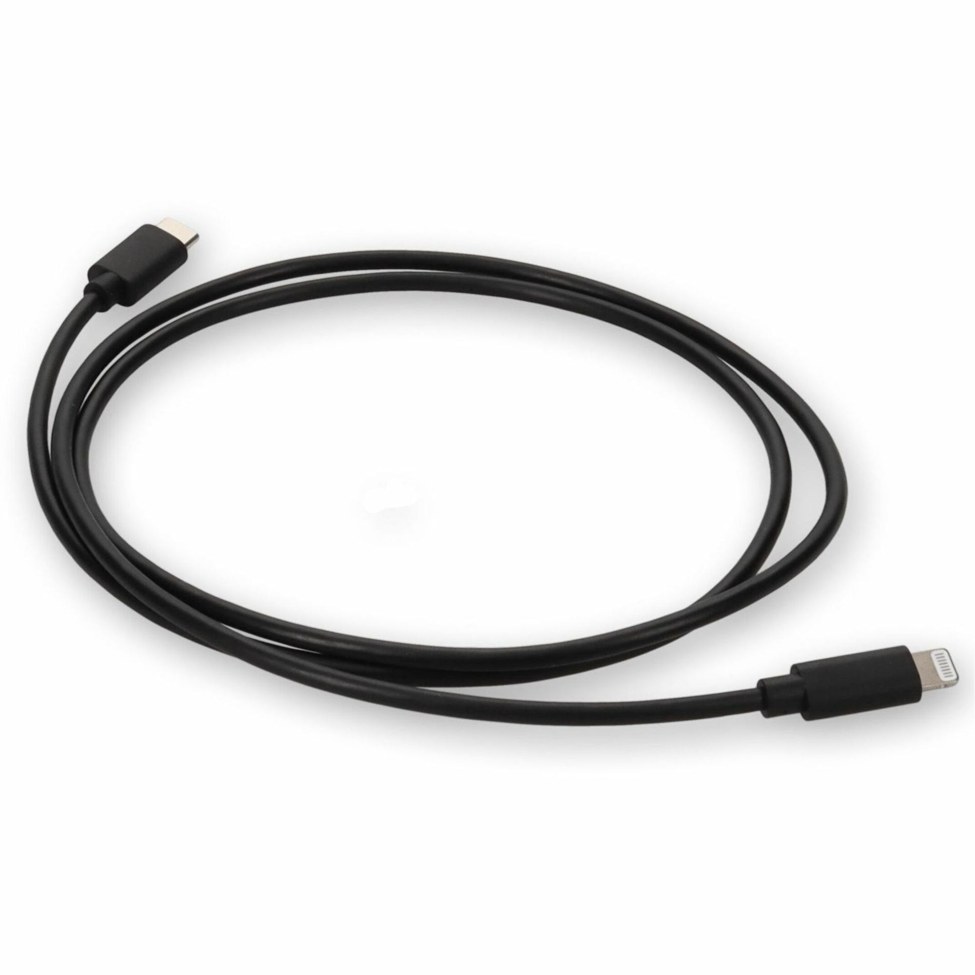 AddOn USBC2LGTTPE1M 1m USB 2.0 (C) Male to Lightning Male Black Cable, Data Transfer Cable