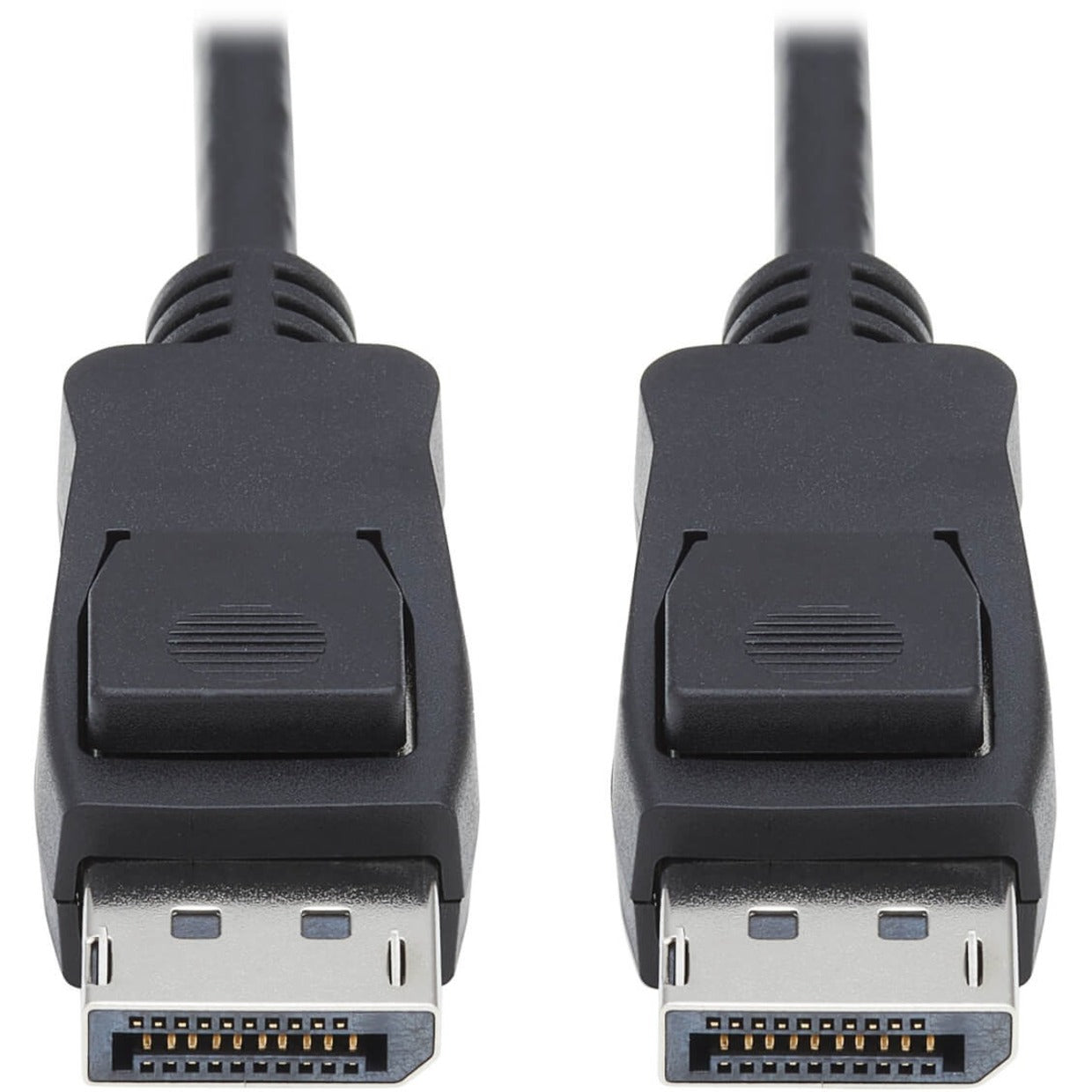 Close-up view of dual DisplayPort 1.4 connectors with gold-plated pins and latching mechanism-alternate-image1