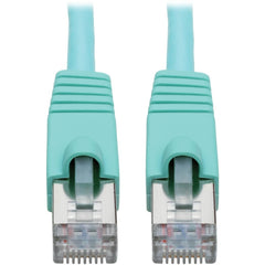 Tripp Lite N262-006-AQ สายแพทช์เครือข่าย Cat.6a STP 6 ฟุต สีฟ้า รับรอง 10G