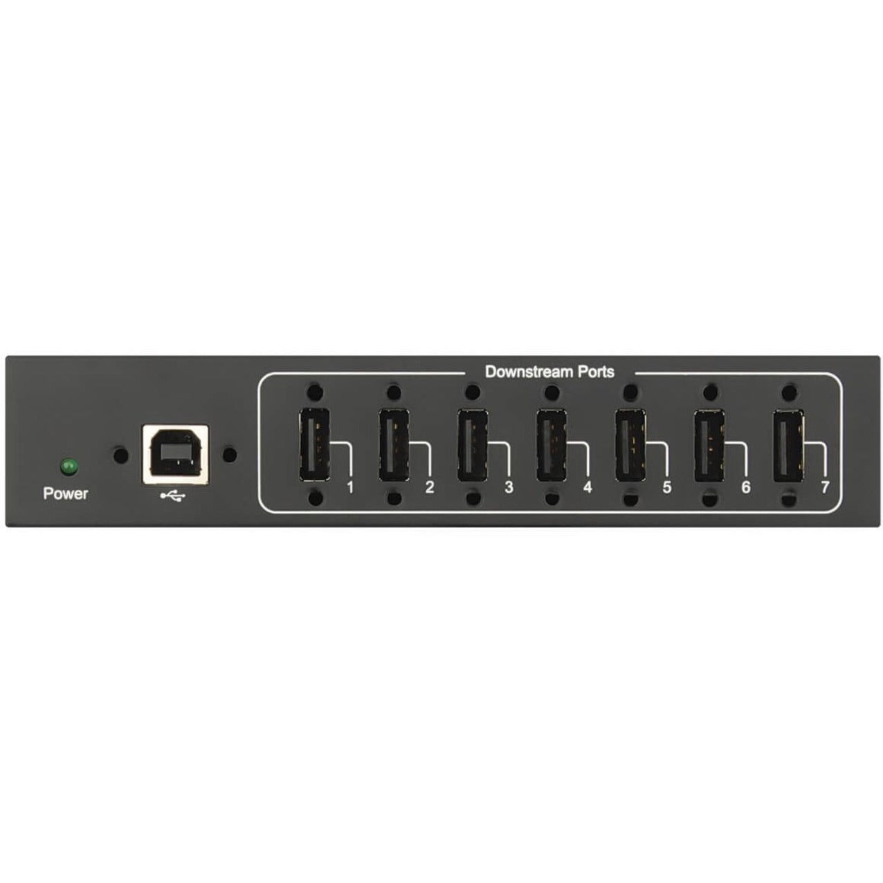 Tripp Lite U223-007-IND-1 7-Port Industrial-Grade USB 2.0 Hub Wall/DIN Rail Mountable Black