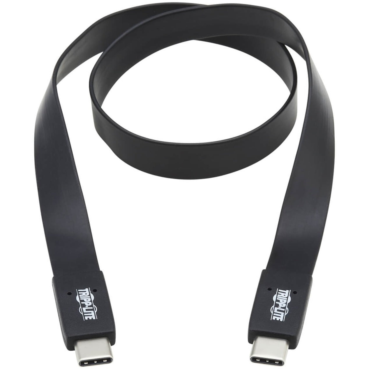 Flat USB-C cable demonstrating tangle-free design and flexibility-alternate-image2