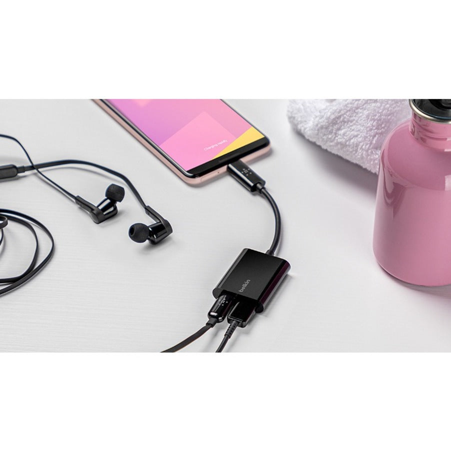 Adaptador Belkin F7U081BTBLK CONNECT USB-C Audio + Carga Conectar y usar Carga