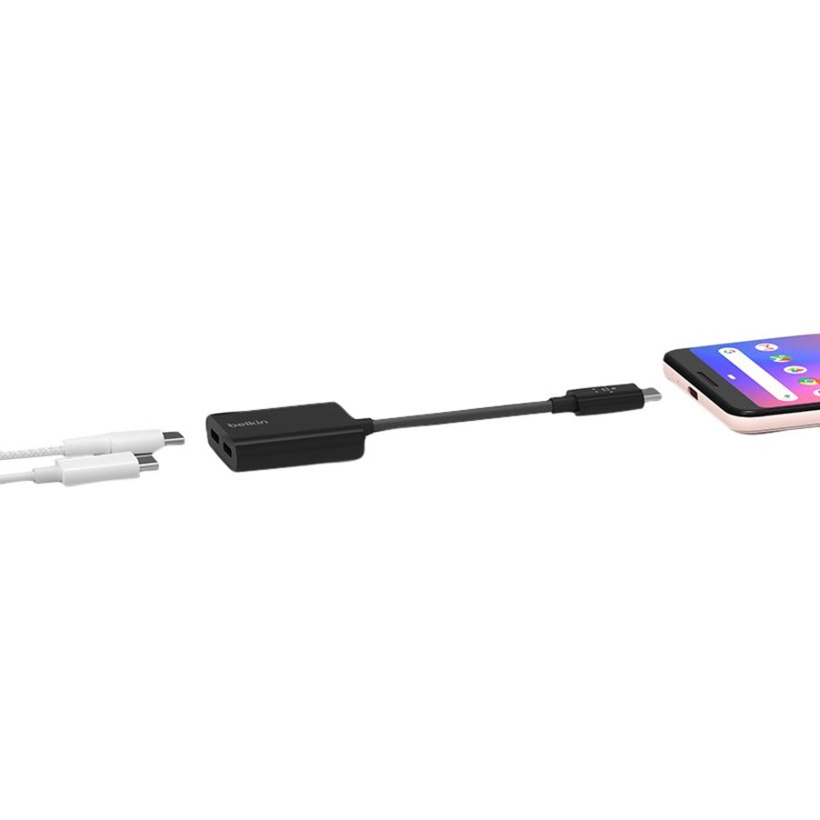 벨킨 F7U081BTBLK CONNECT USB-C 오디오 + 충전 어댑터 플러그 앤 플레이 충전