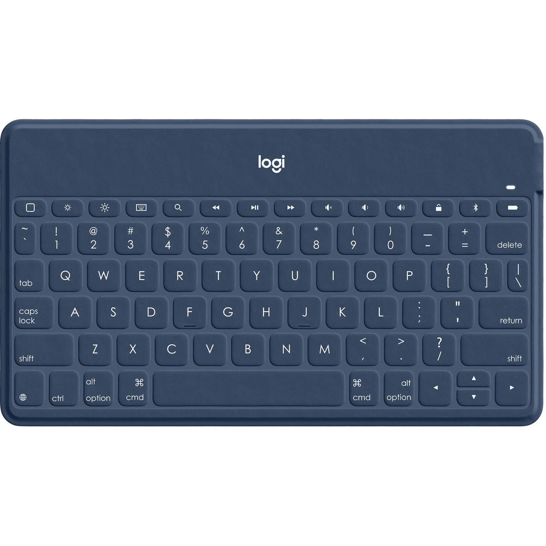 Logitech 920-010040 Keys-To-Go Tastatur Bluetooth kabellos Spritzwassergeschützt Wiederaufladbarer Akku Schlank Blau