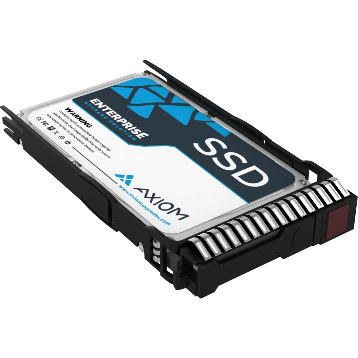 Axiom EP450 1.92TB Enterprise SSD with hot-swap carrier featuring blue and white branding, shown in 2.5-inch form factor with SAS interface-alternate-image1