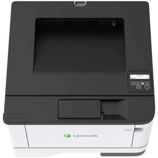 Top view of Lexmark MS431DN displaying control panel and paper handling system