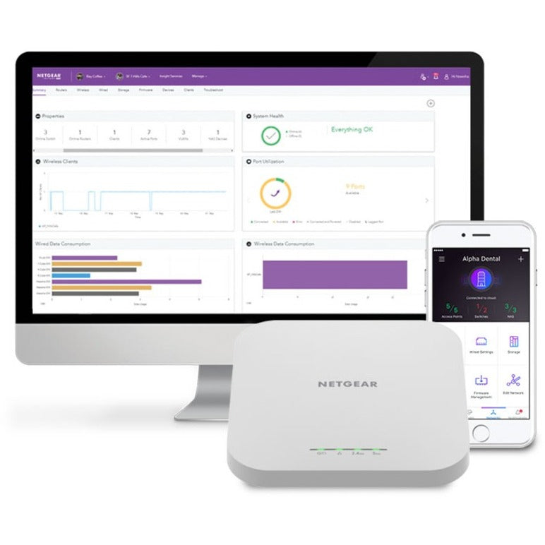 Netgear WAX610-100NAS WAX610 Wireless Access Point, Next-Level Coverage and Connection Capacity for Business-Grade WiFi Experience