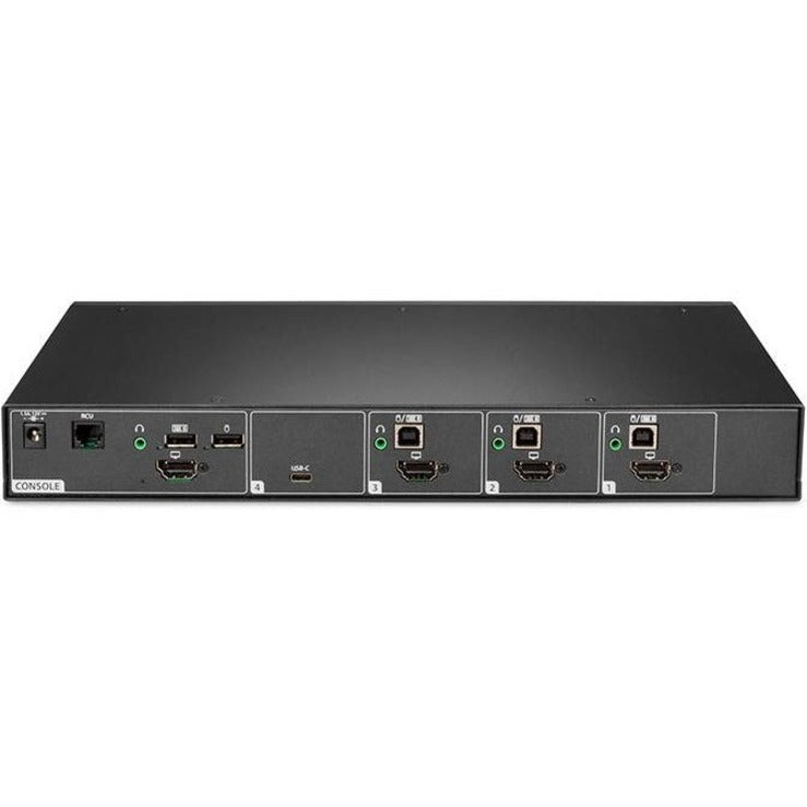 أفوسنت SC840DPHC-400 سيبكس SC800 KVM آمن، 4 مداخل عرض عالمي DisplayPort، USB-C، معتمد NIAP v4.0