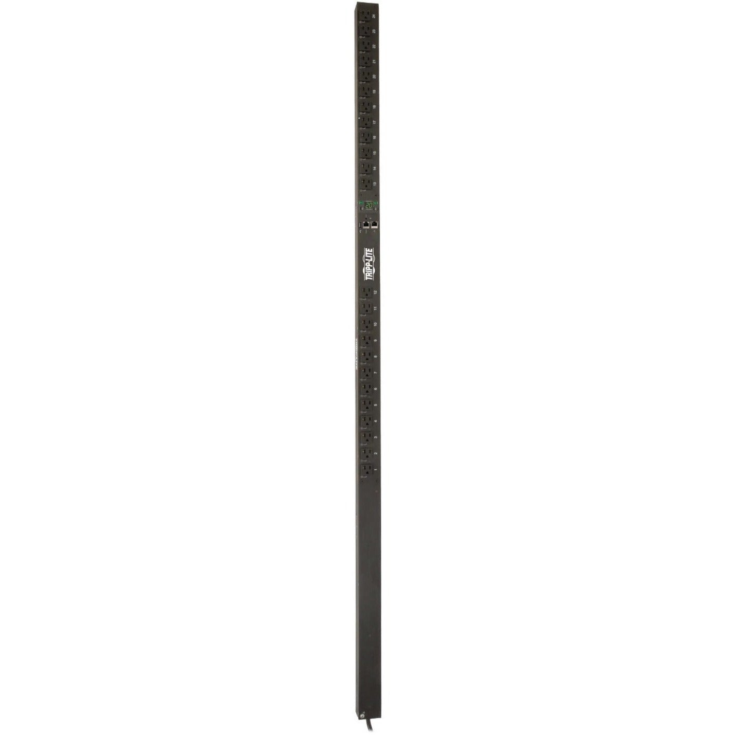 Vertical PDU showing full length view with multiple power outlets-alternate-image2