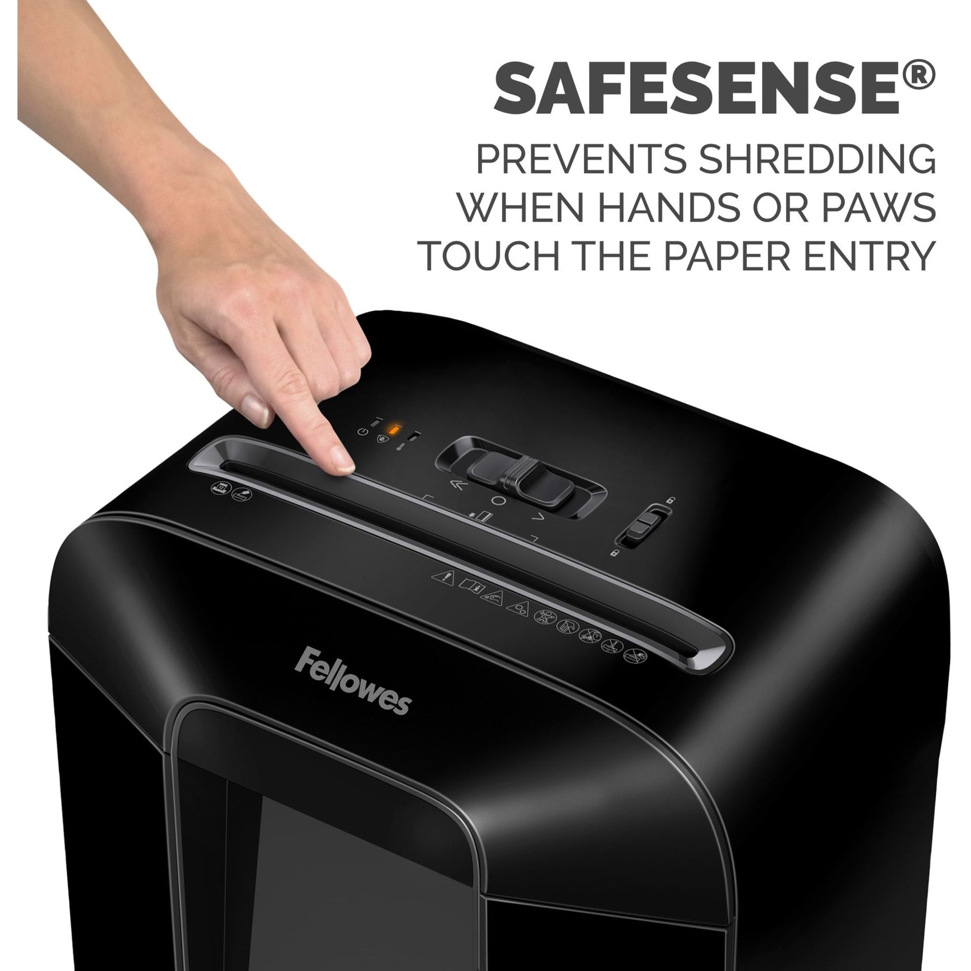 Fellowes 4400401 LX85 Kreuzschnitt-Shredder SafeSense leiser Betrieb Sicherheitsstufe P-4 12 Blatt Schneidleistung