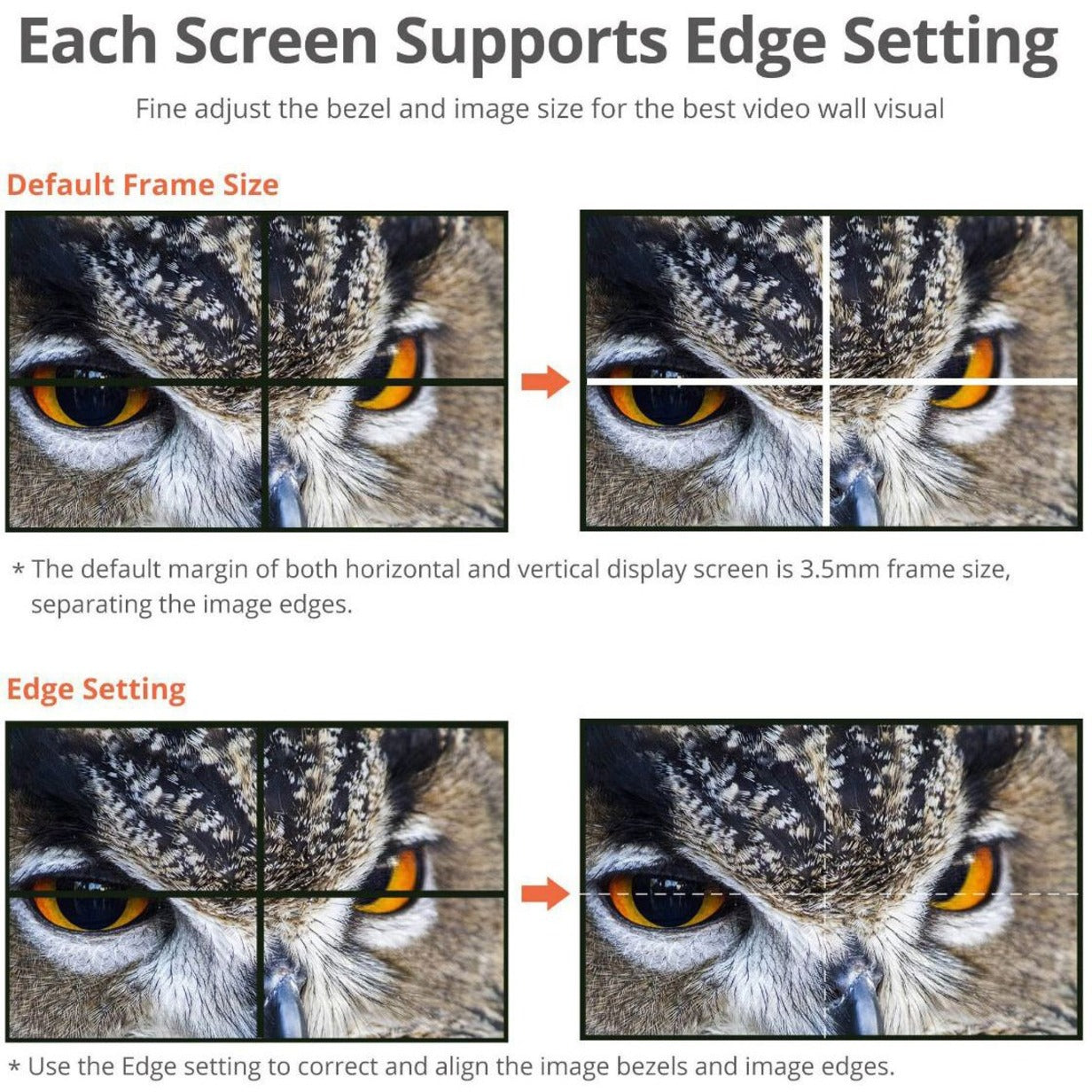 Edge adjustment and bezel compensation demonstration with owl image example-alternate-image5