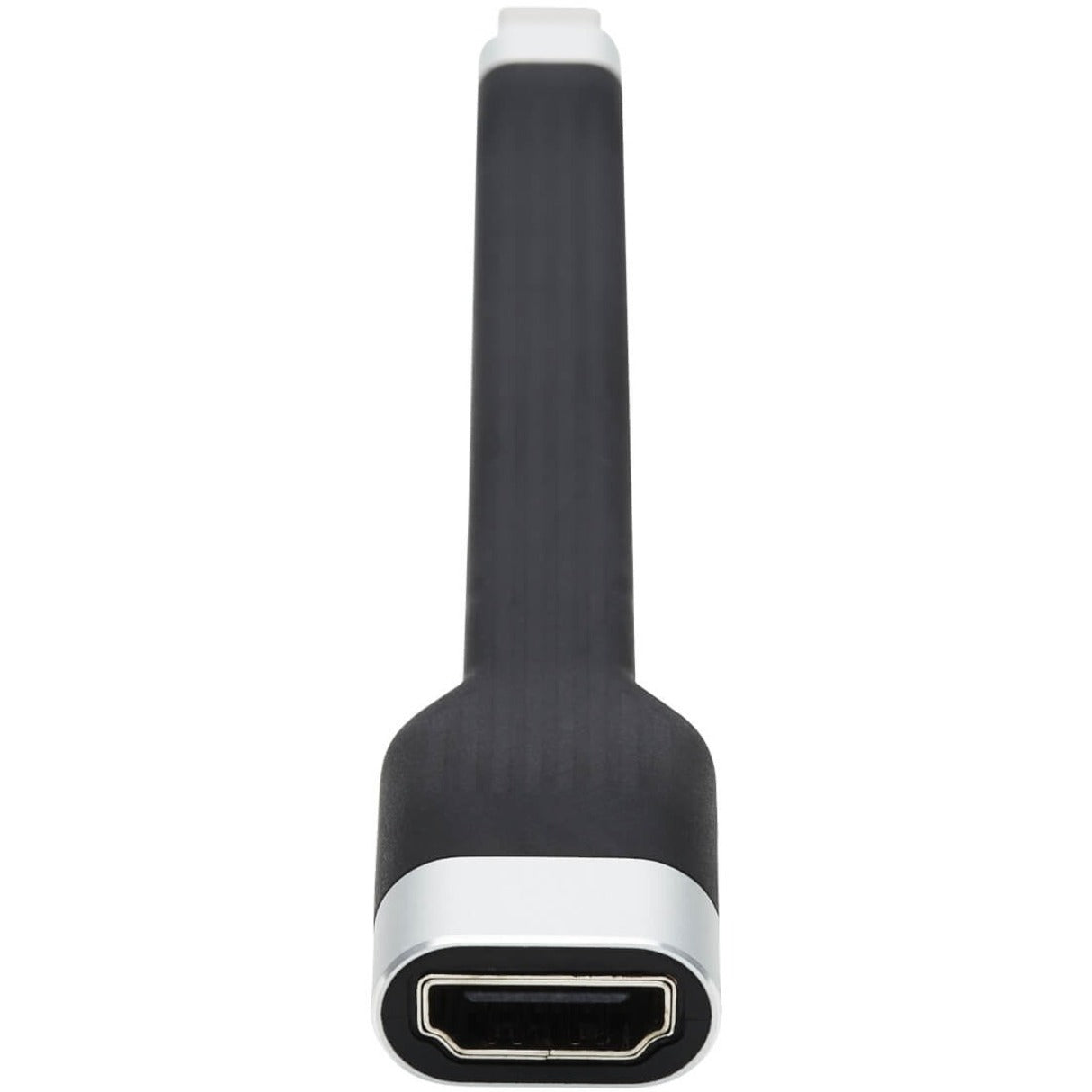 Tripp Lite U444-F5N-HDR USB-C to HDMI Flat Adapter Cable M/F Black 5 in.  トリップライト U444-F5N-HDR USB-CからHDMIへのフラットアダプターケーブル、メス/オス、ブラック、5インチ。Tripp Liteを翻訳すると、「トリップ ライト」となります。