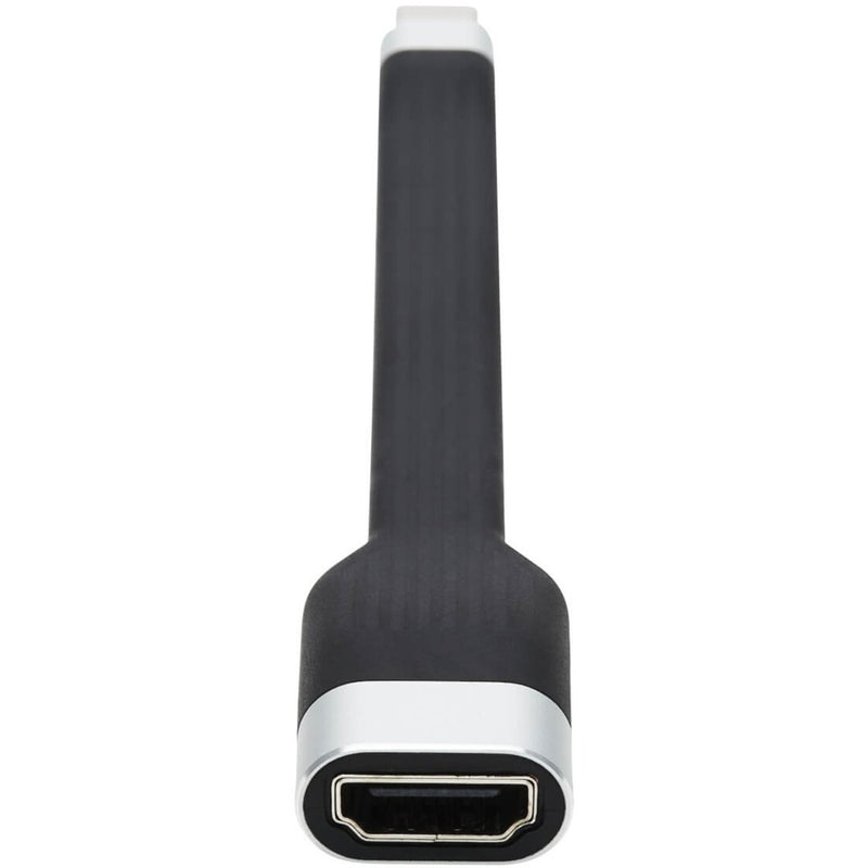 Close-up view of HDMI female port on Tripp Lite USB-C adapter showing gold-plated contacts