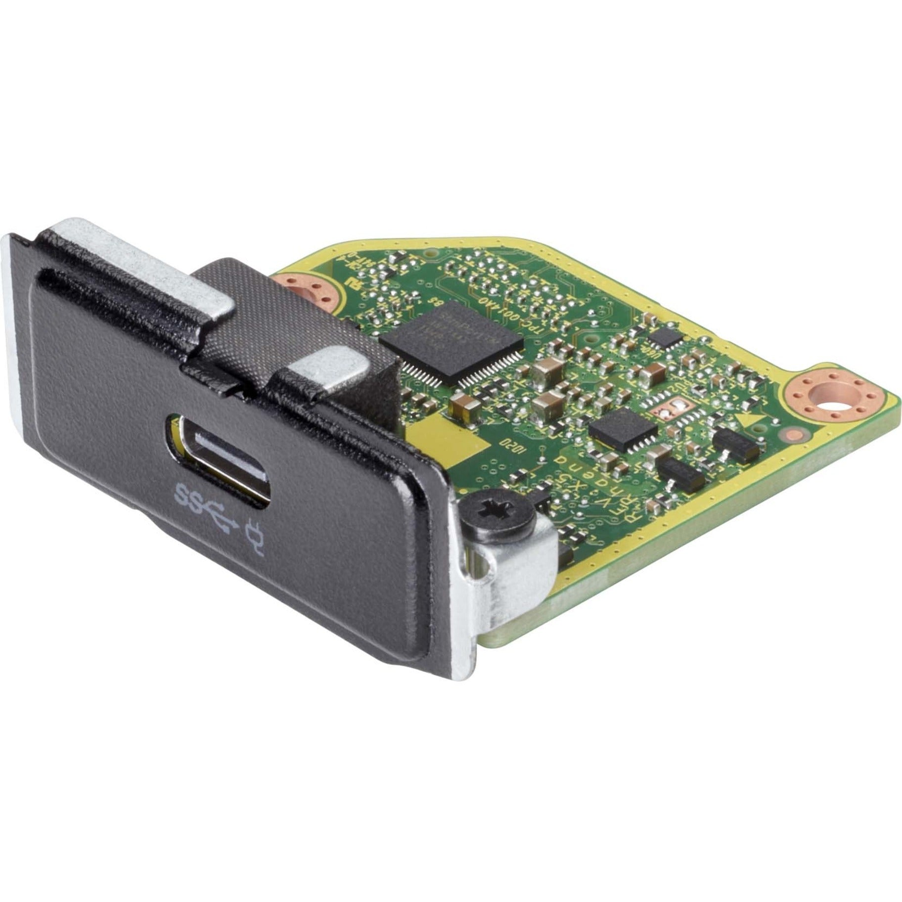 HP Type-C USB 3.1 Gen2 port board showing green PCB with integrated circuits and black USB-C connector-alternate-image1